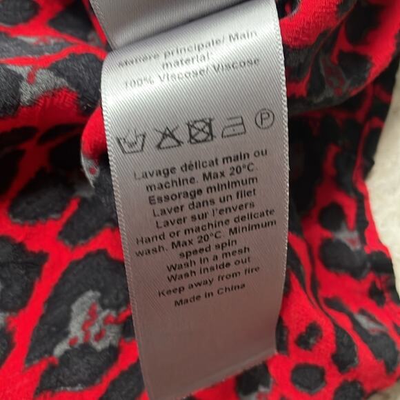 Zadig & Voltaire Reveal Leopard Print Long Sleeve Blouson Minidress - Picture 15 of 16